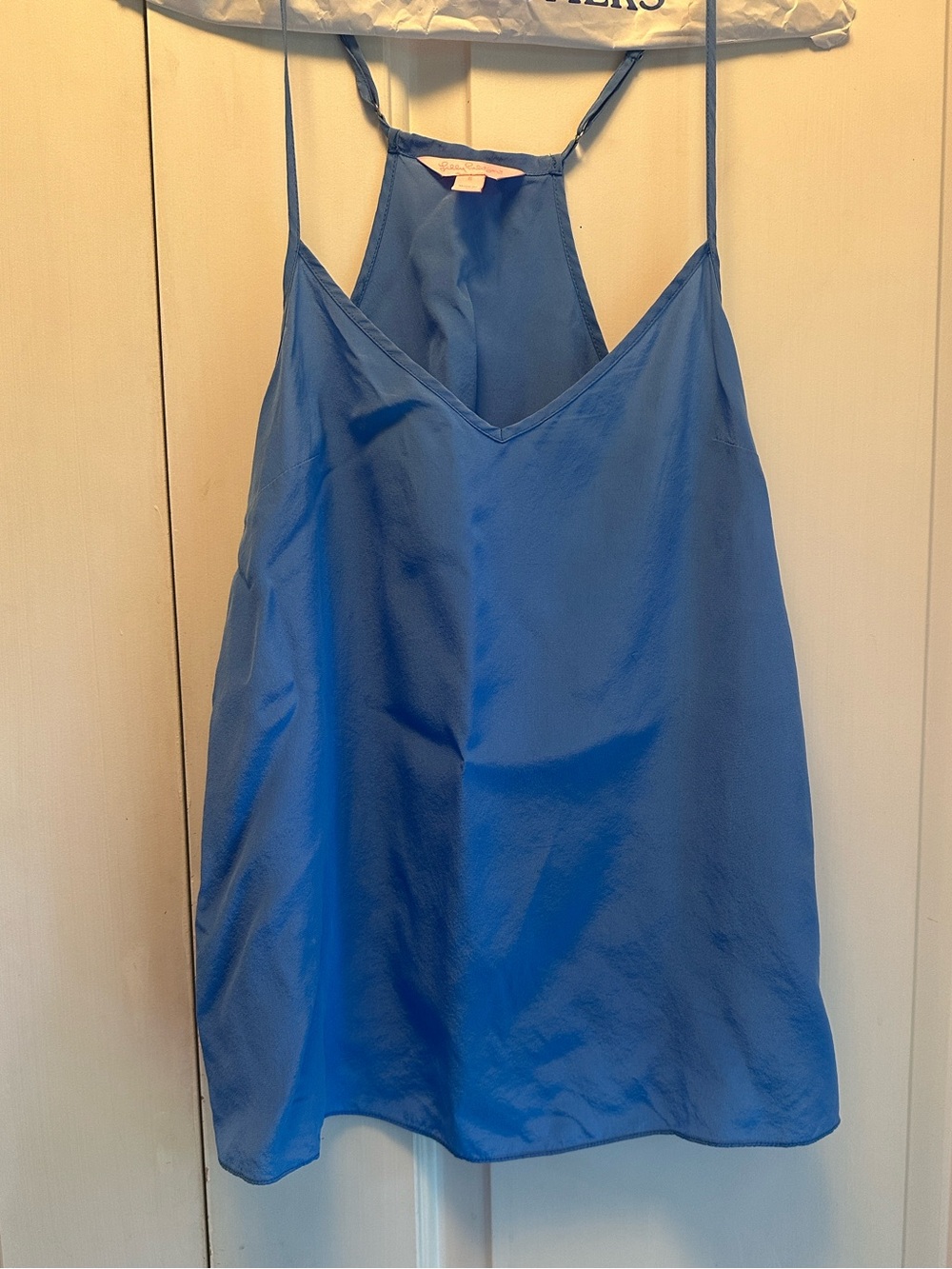 Lilly Pulitzer Light Blue Satin Tank